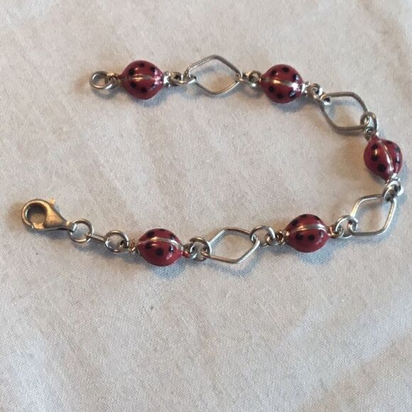 Sterling Silver Ladybug Bacelet - Picture 5 of 13